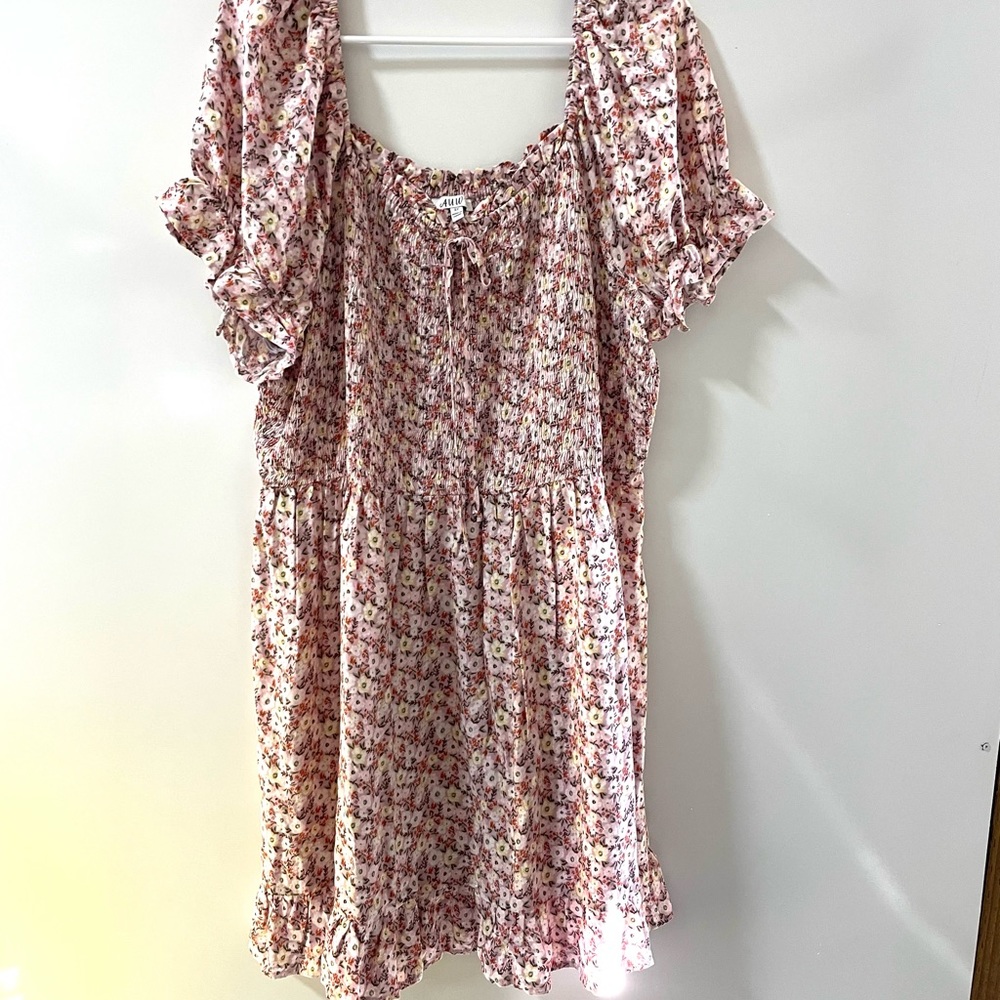 Pink Floral Feminine Dress